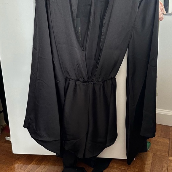 Honey Birdette Melissa Black Satin Romper NWOT - Never worn!!! - Picture 3 of 3